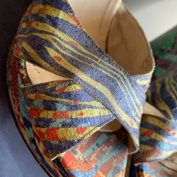 Jimmy choo multi color printed canvas - Picture 6 of 7